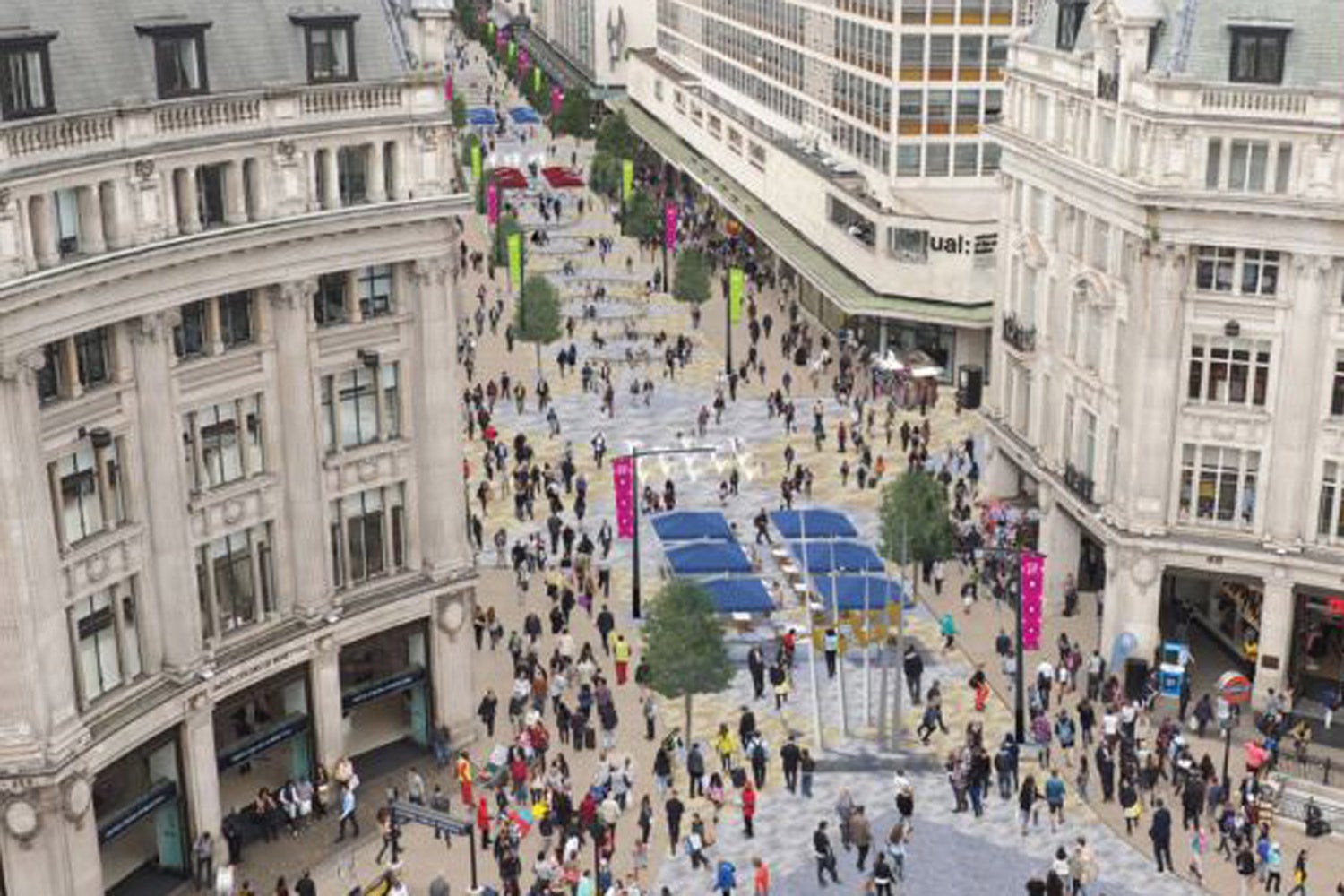 What a pedestrianised Oxford Street could look like