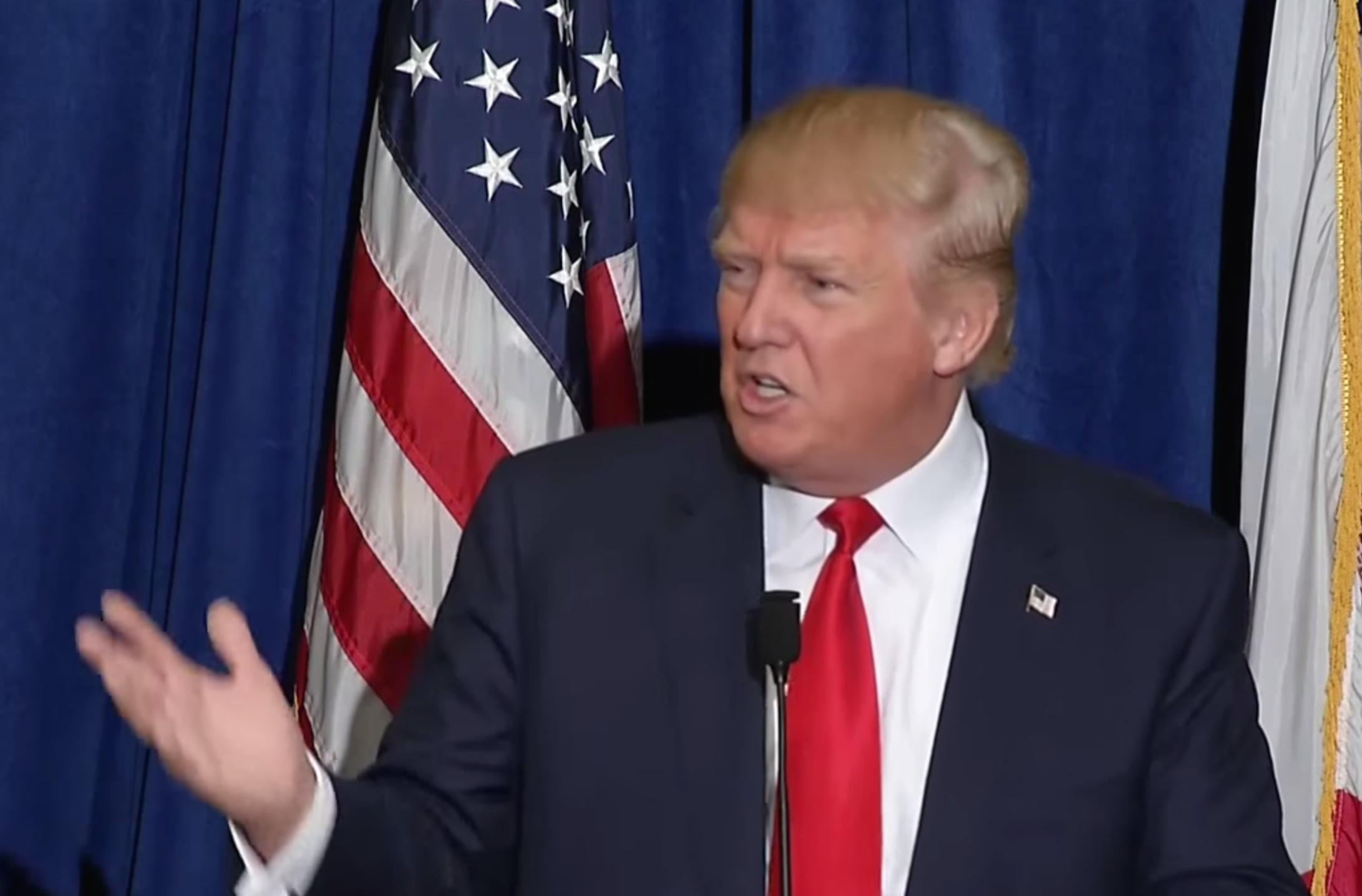 Donald Trump talks about deporting all undocumented immigrants from the US in Dubuque, Iowa.