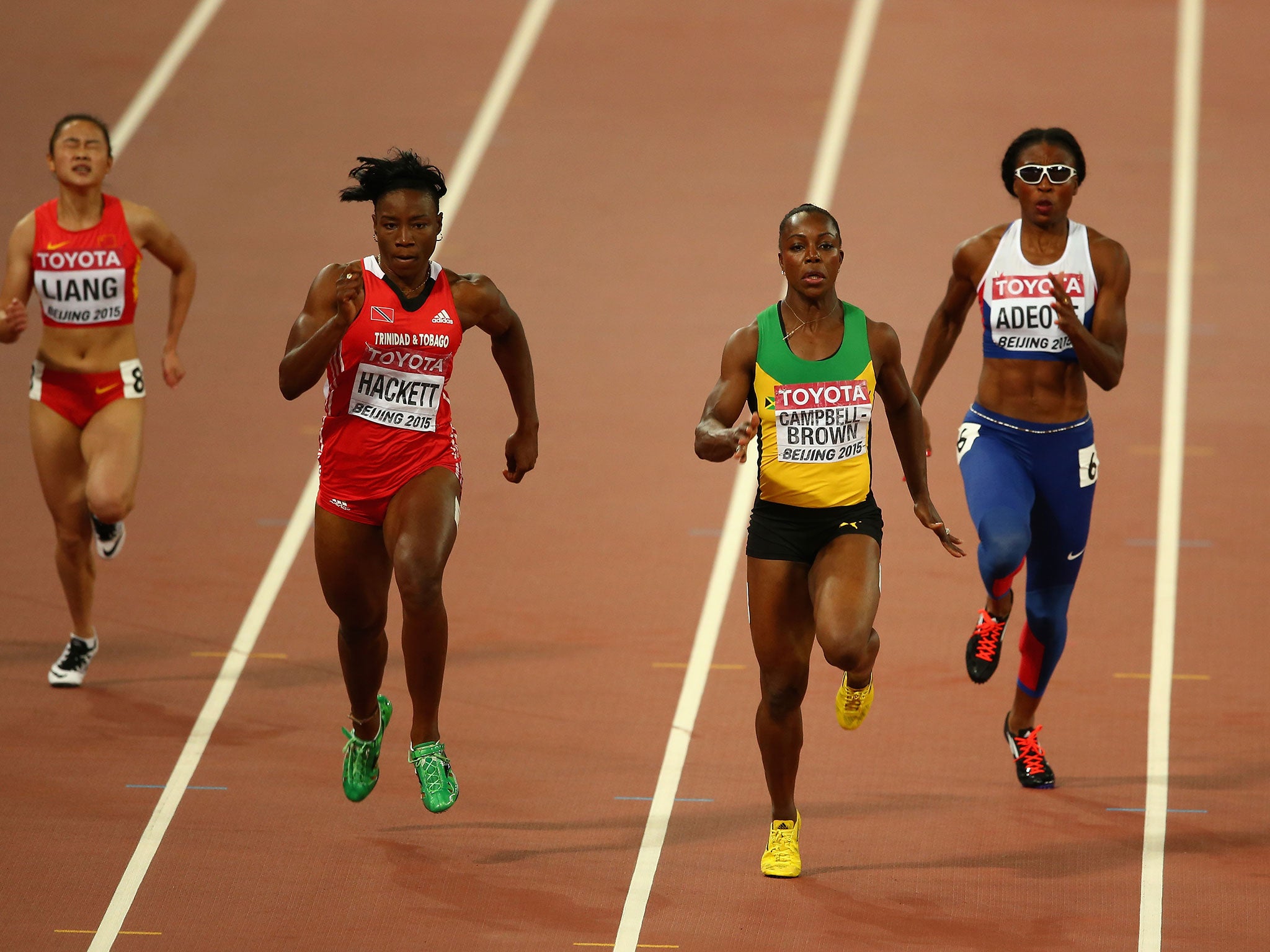 Veronica Campbell-Brown moves into the same lane as Margaret Adeoye