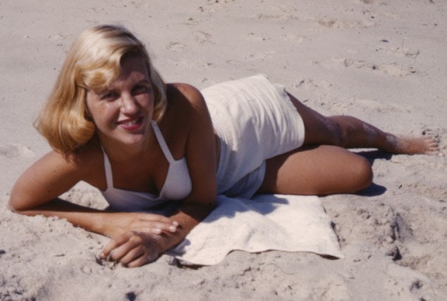 Sylvia Plath during a beach holiday in 1953