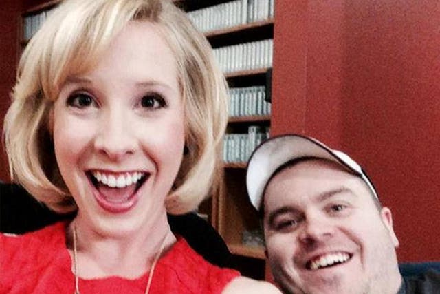 Journalists Alison Parker and Adam Ward, who were killed after a gunman opened fire during a live broadcast in Virginia