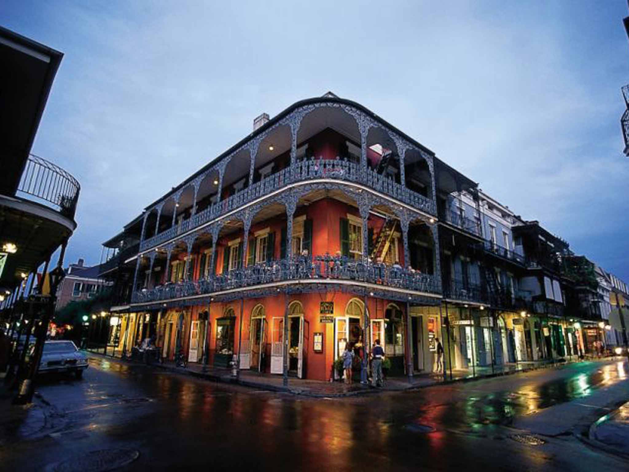 The French Quarter at night