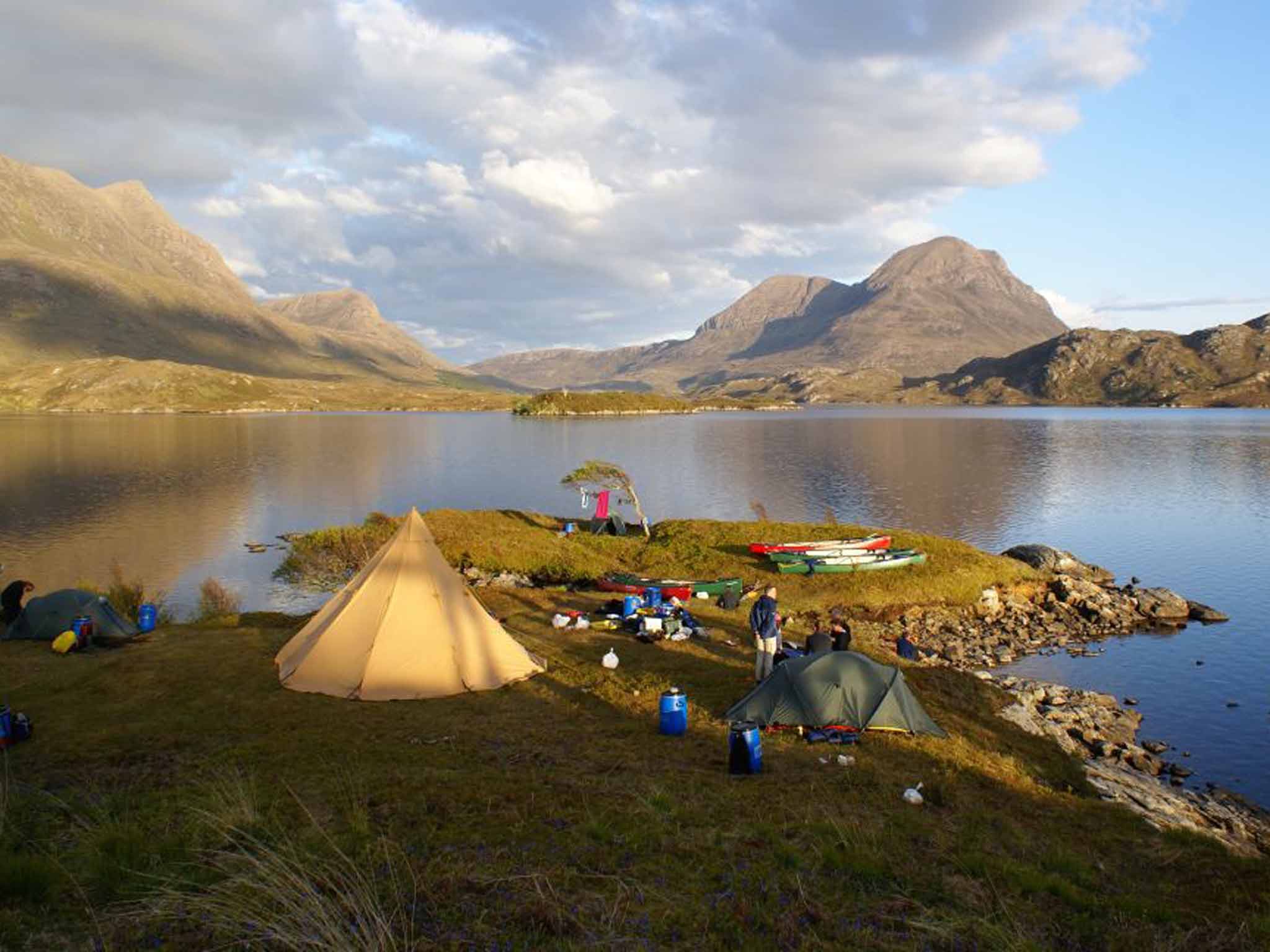 Wilderness Scotland's seven day Open Canoeing North West Highlands trip includes wild camping