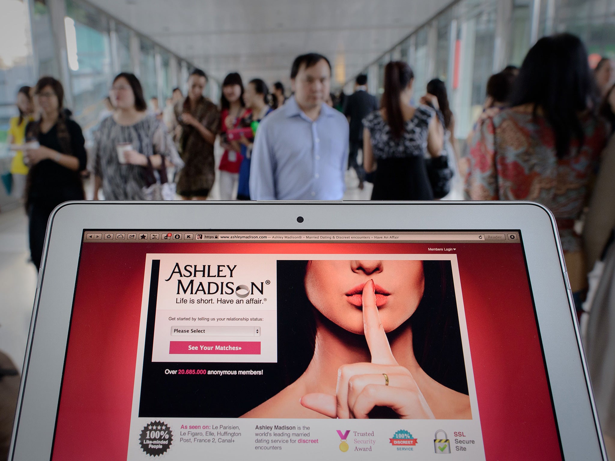 The Ashley Madison website claims around 1 in 7 of its users are female