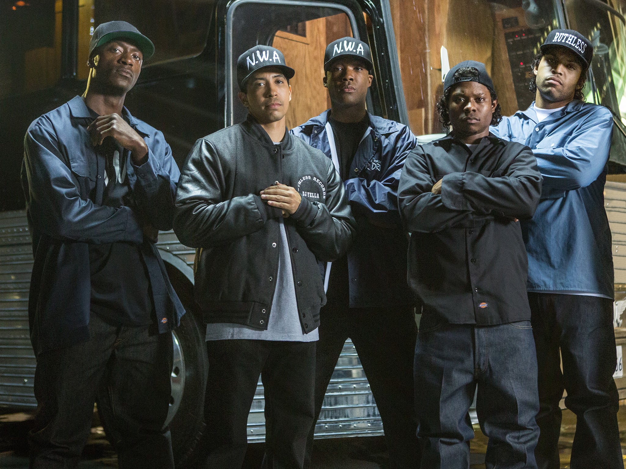 Falling out: 'Straight Outta Compton' (left), about the band that spawned Ice Cube and Dr Dre