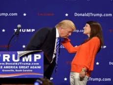 Trump asks woman to pull hair to prove its real