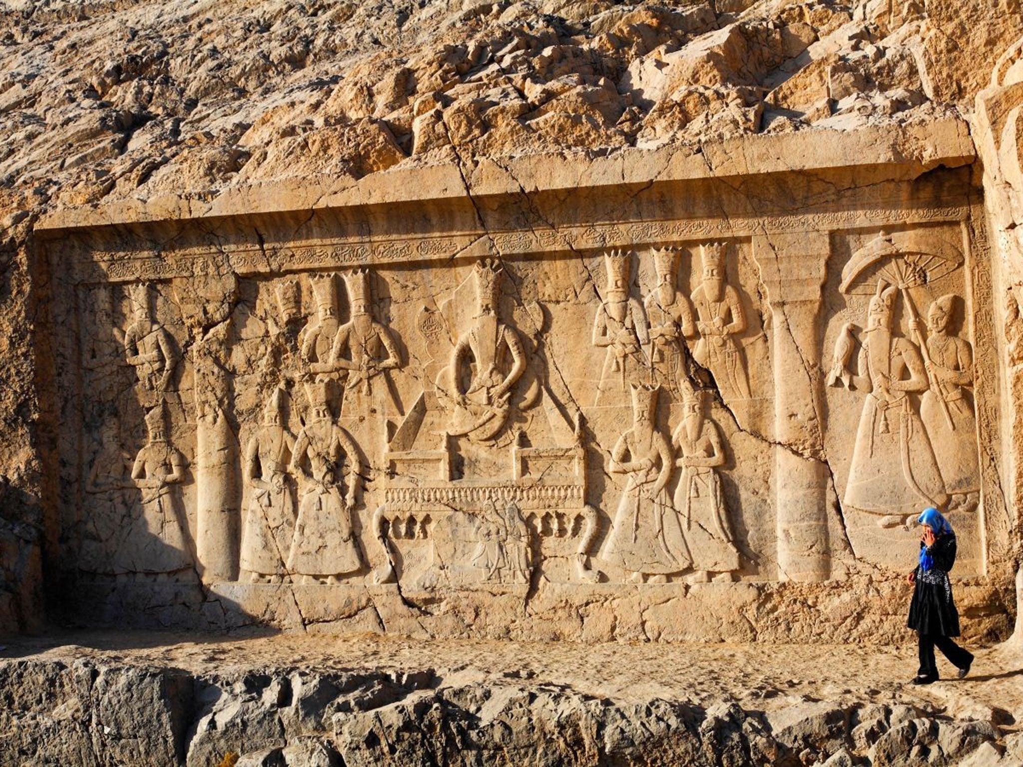 A rock sculpture at Rayy in Tehran