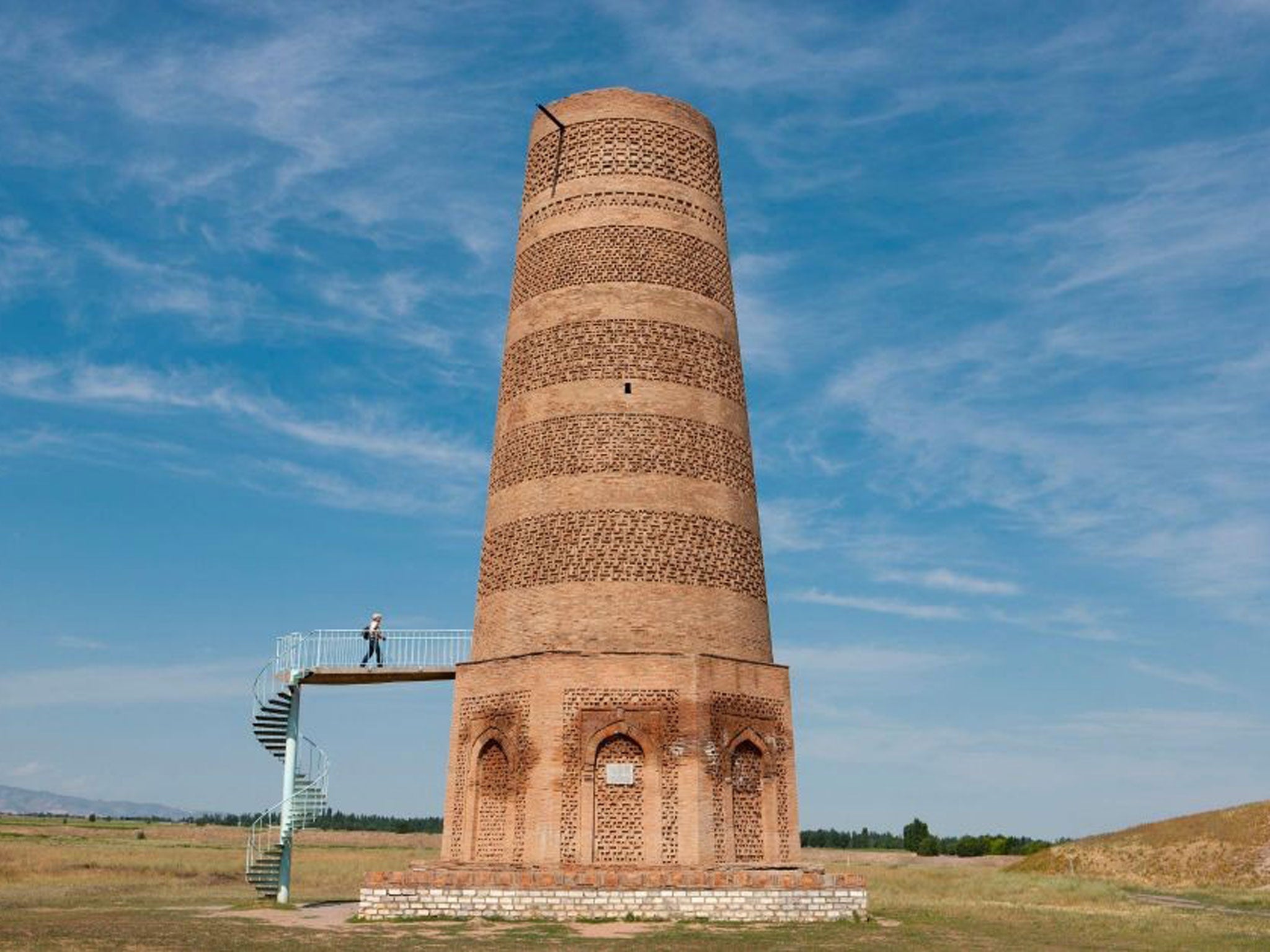 Burana tower on the site of the ancient town of Balasagun