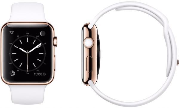 The rose gold Apple Watch, which will match the new iPhone's colour — but not the price