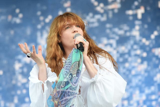 Florence and the Machine performs onstage