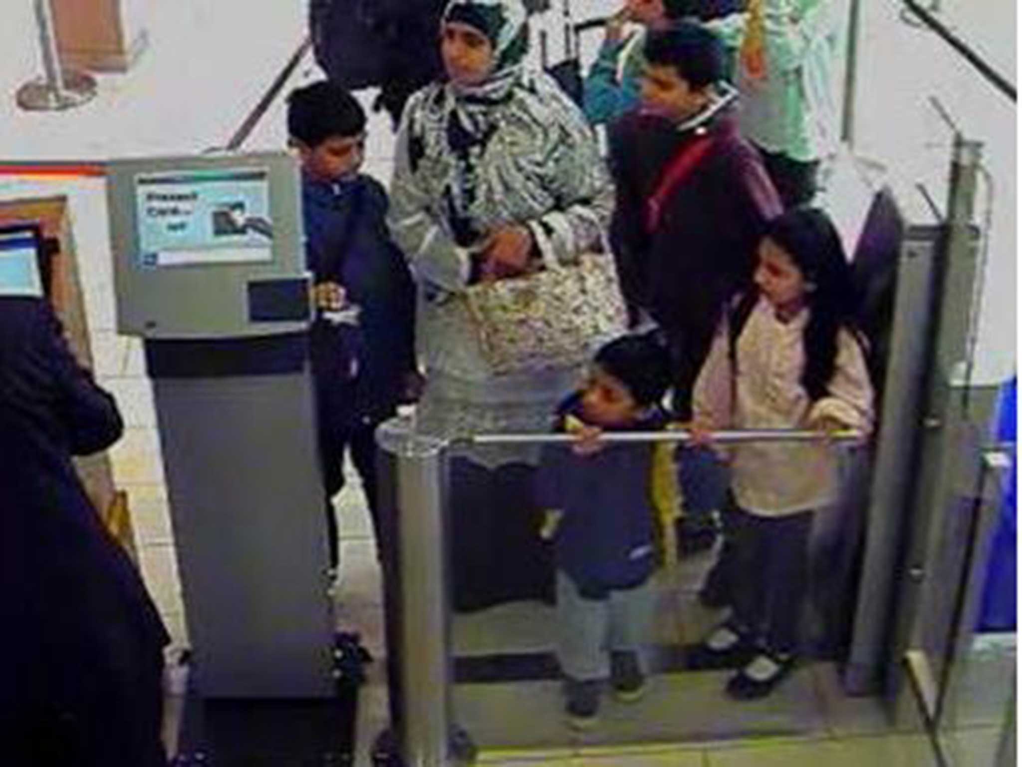 CCTV captured the family at City Airport