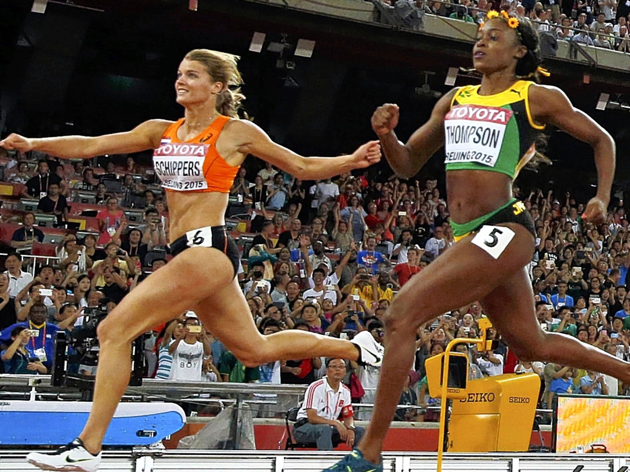 Dafne Schippers has protested her innocence after winning the 200m