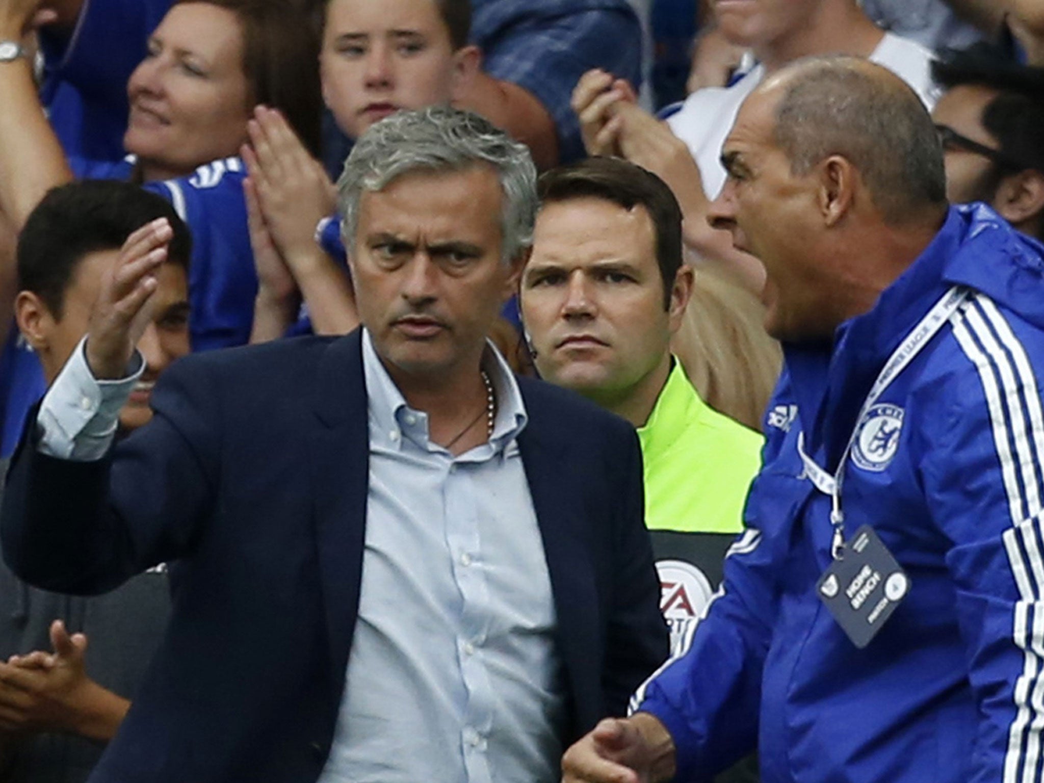 Jose Mourinho pictured during his side's defeat to Crystal Palace