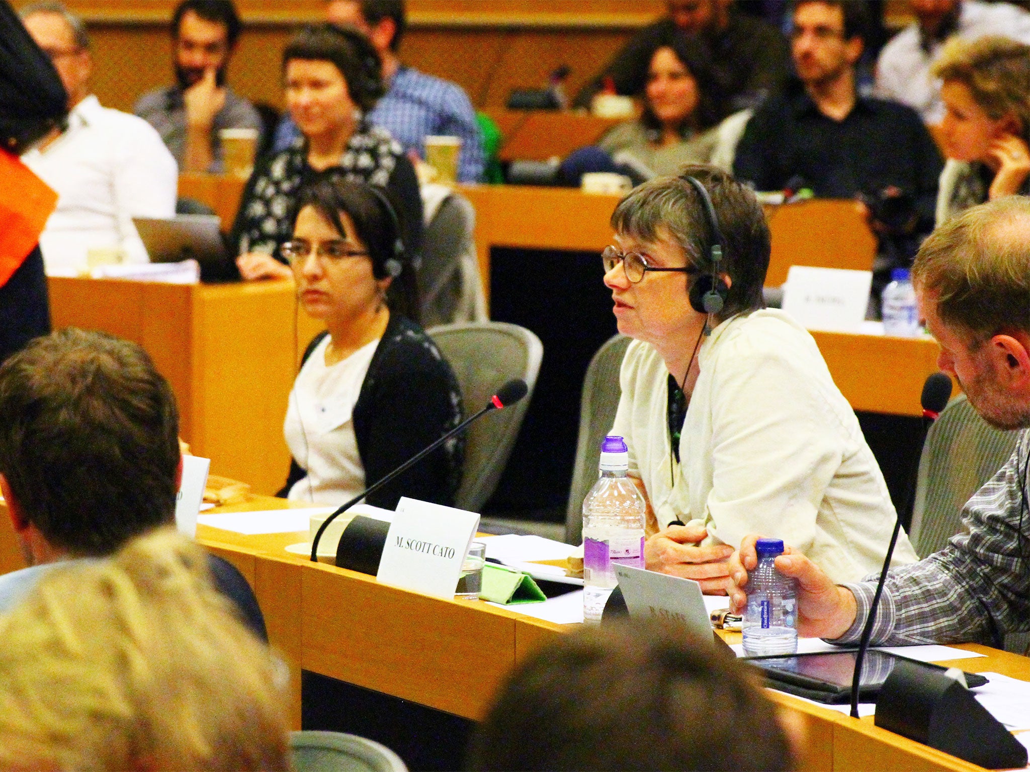 File image: MEP Molly Scott Cato (second from right) at a hearing with Jean-Claude Juncker of the Greens/EFA parliamentary group (GreensEFA)