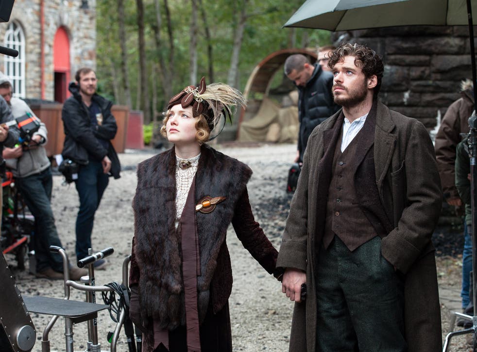 Eyeing up: Holliday Grainger and Richard Madden (left) as Lady Chatterley and Mellors in 'Lady Chatterley’s Lover'