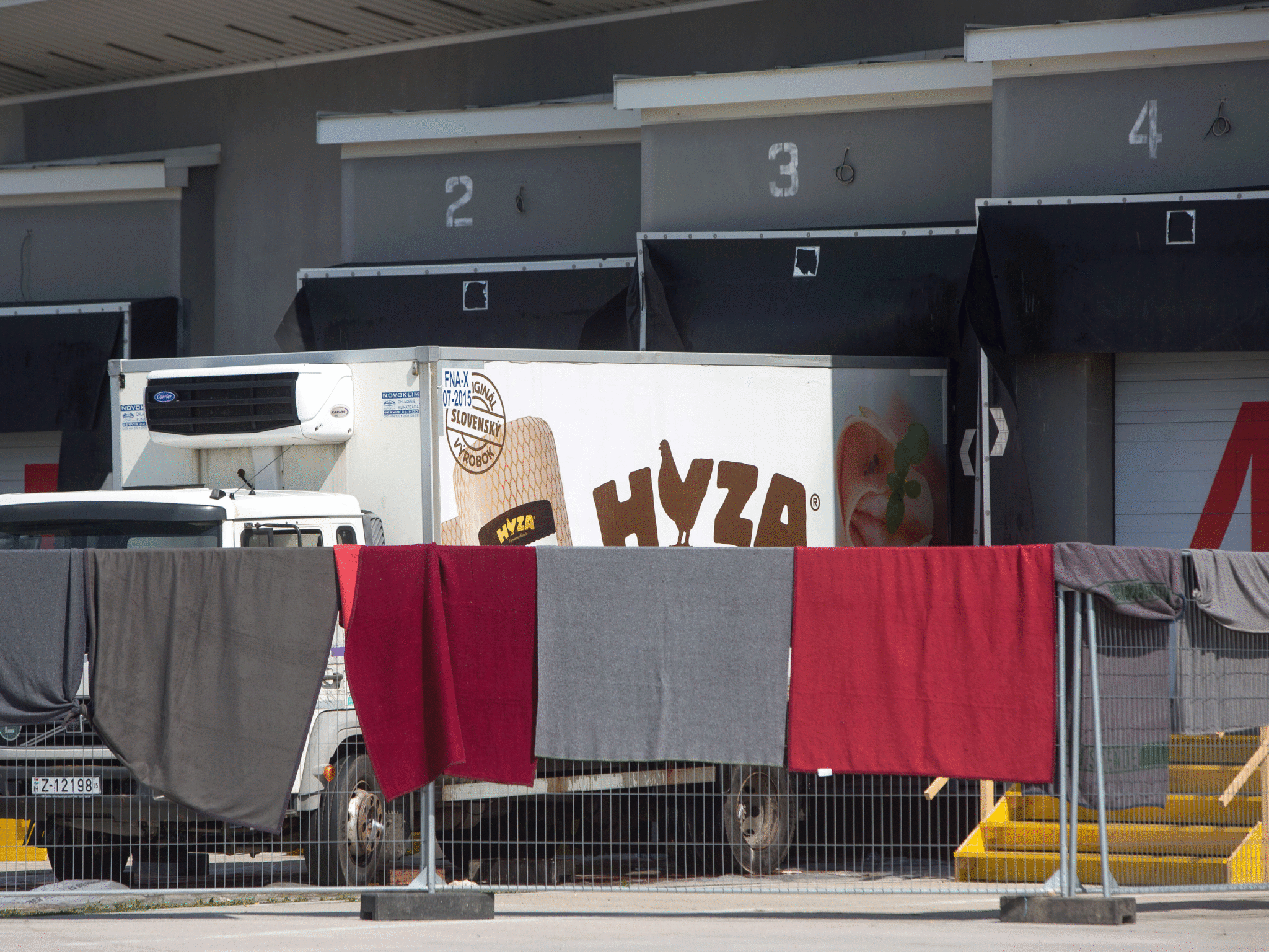 The refrigerated truck in which bodies of 71 migrants were found on the A 4 Austrian highway