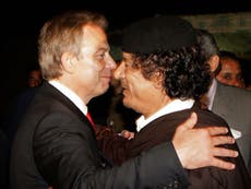 Read more


Gaddafi accused Tony Blair of supporting al-Qaeda during Arab Spring