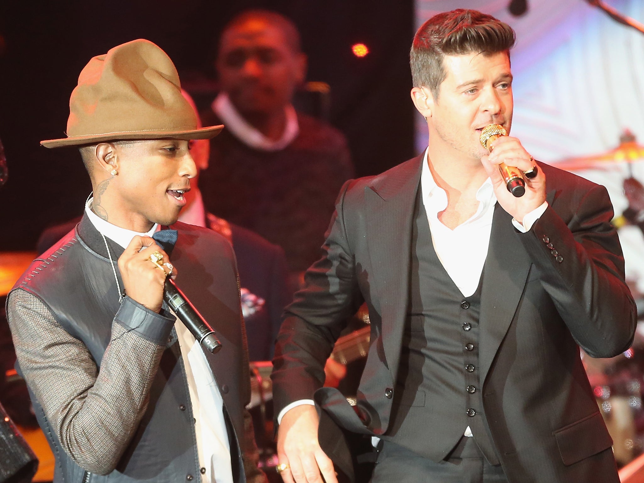 Pharrell Williams and Robin Thicke (Getty)
