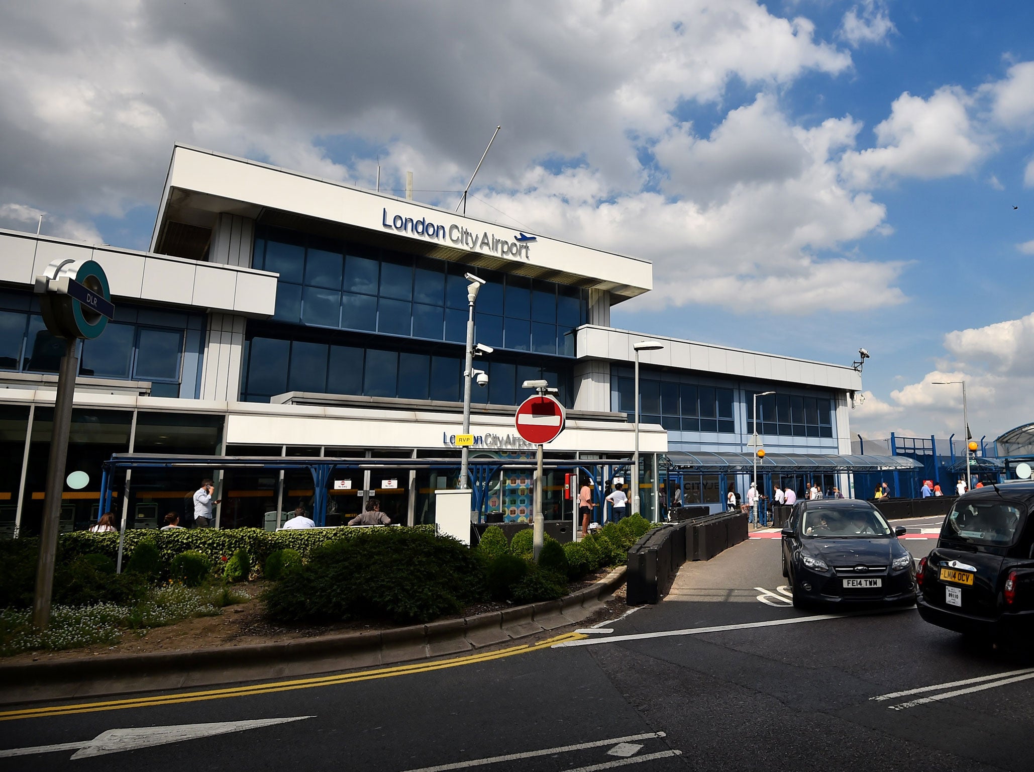 London City Airport, from where a mother is believed to have left the UK with her four children