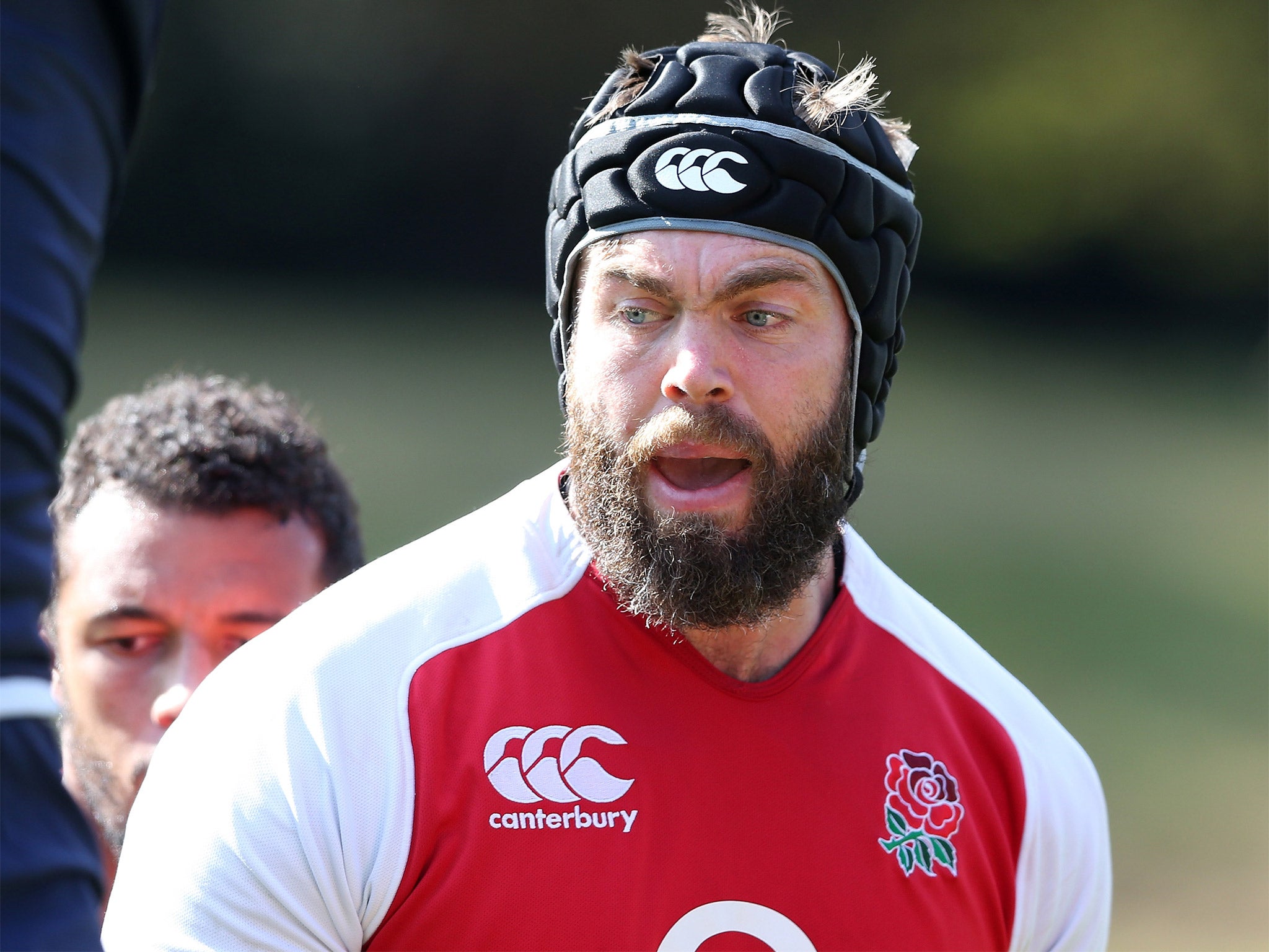 Geoff Parling training at Pennyhill Park in Bagshot on Tuesday