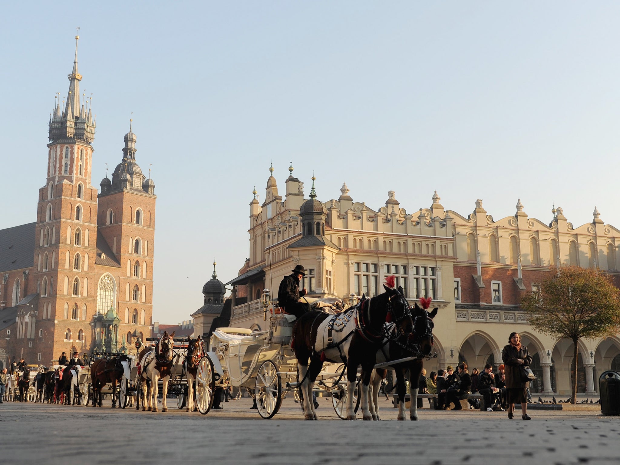 &#13; St Mary's Basilica, built in the 14th century, is one of Krakow's most spectacular landmarks &#13;