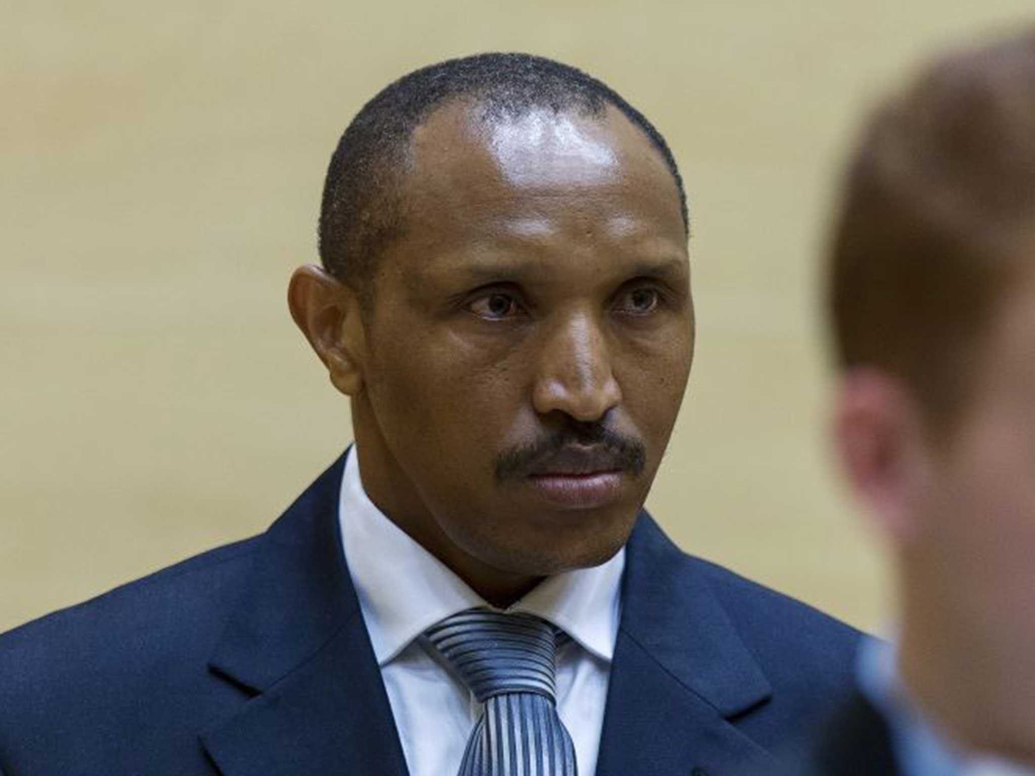Bosco Ntaganda in the Hague. He stands accused of multiple counts of war crimes