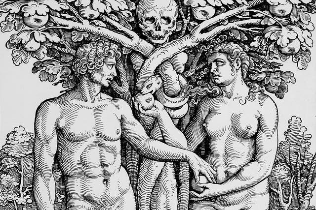 The Fall of Adam and Eve, Woodcut, Hans Sebald Beham, 1535