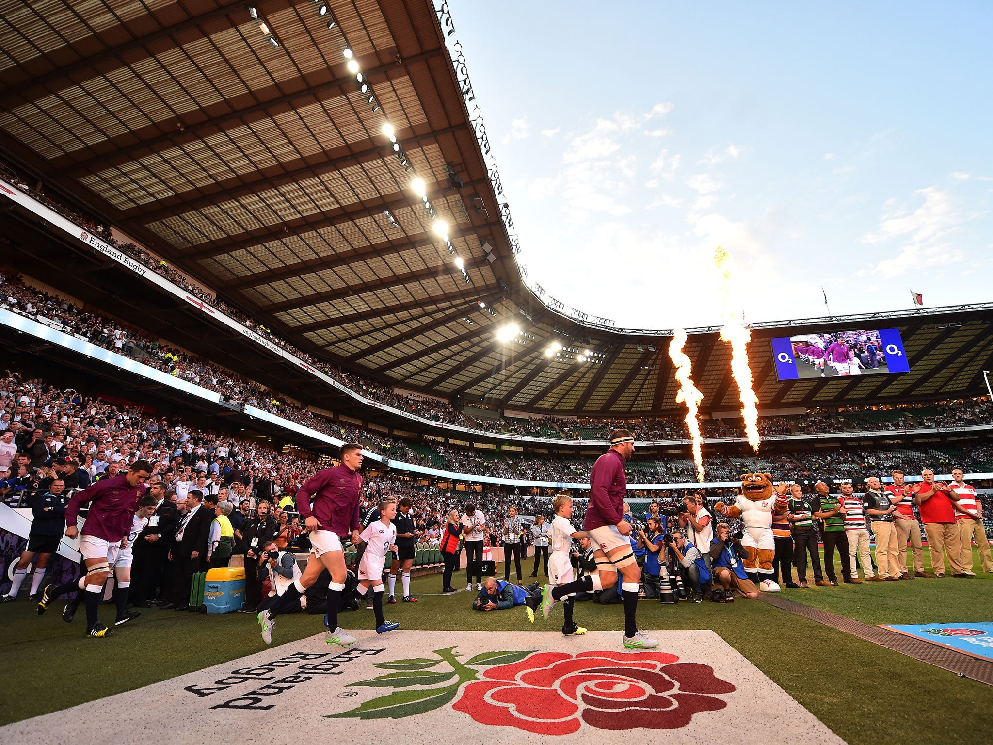 The England team at Twickenham