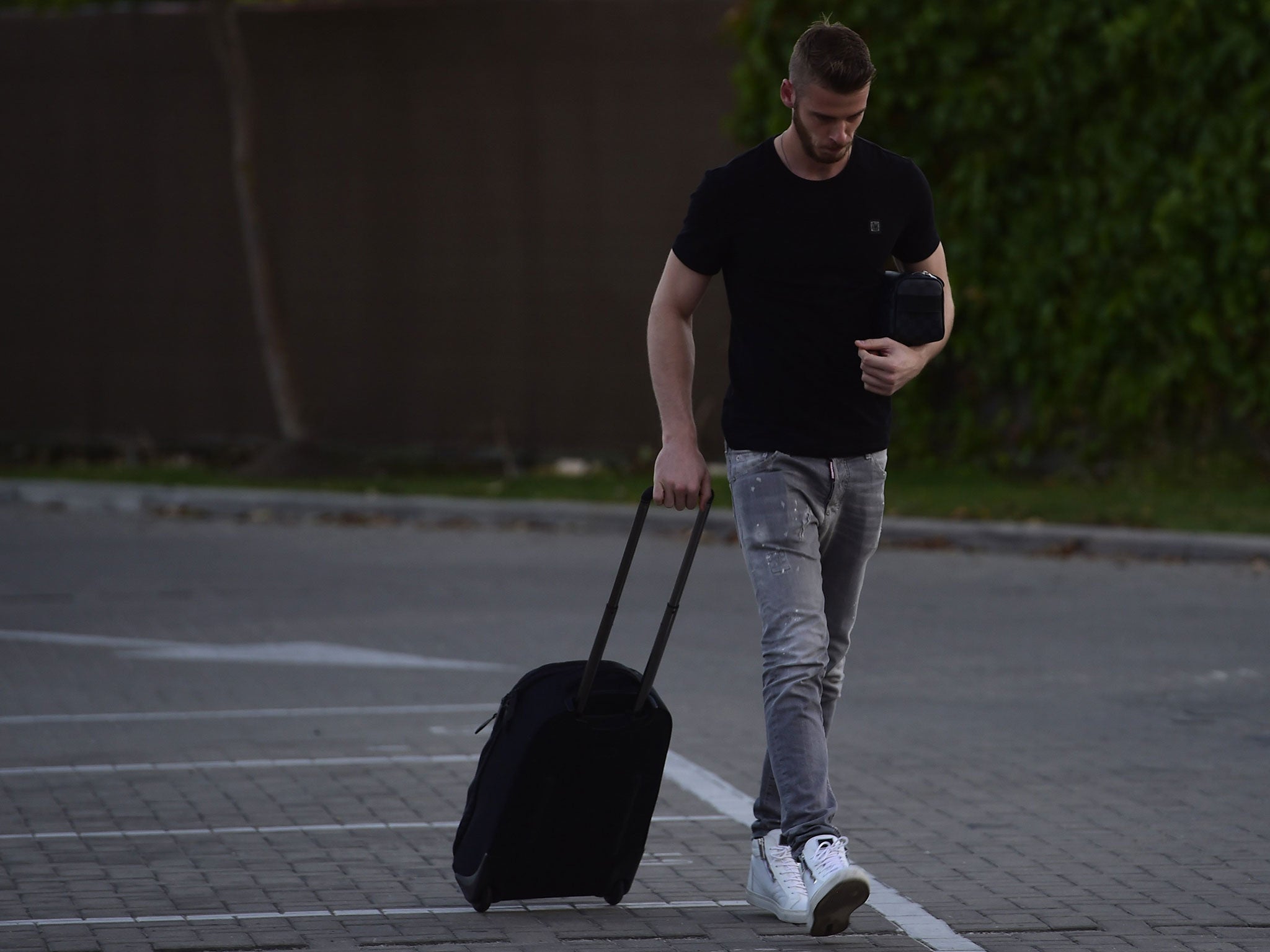 David De Gea arrives at Spain's training camp this week