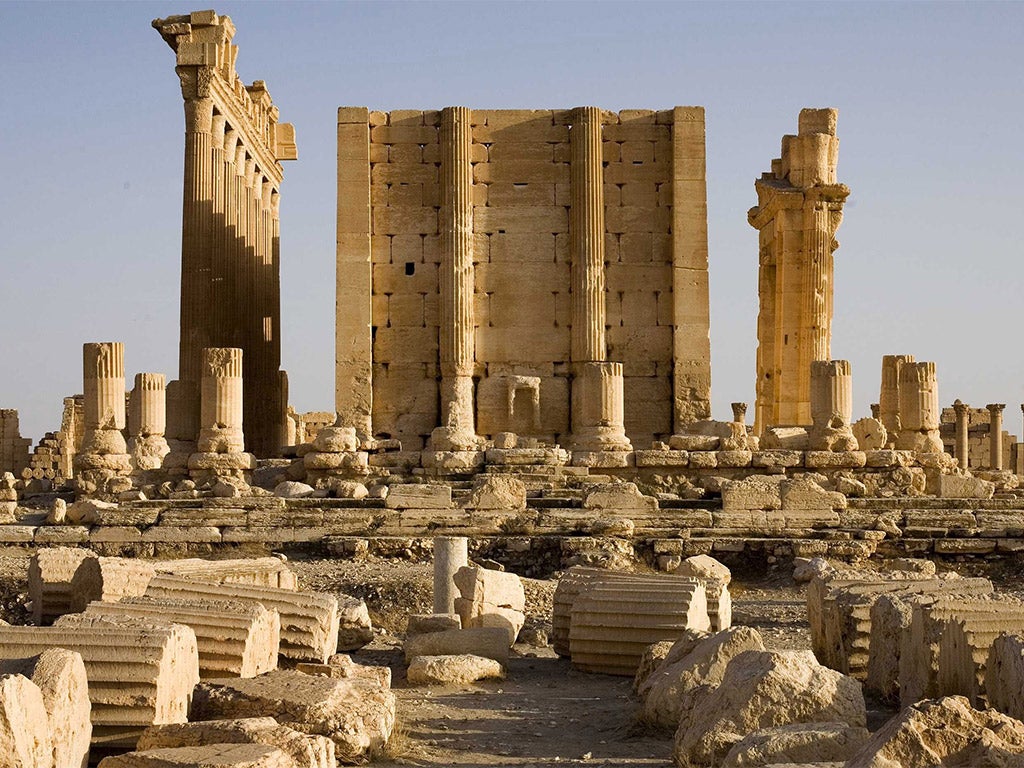 The Temple of Bel in the ancient city of Palmyra which Isis destroyed at the weekend