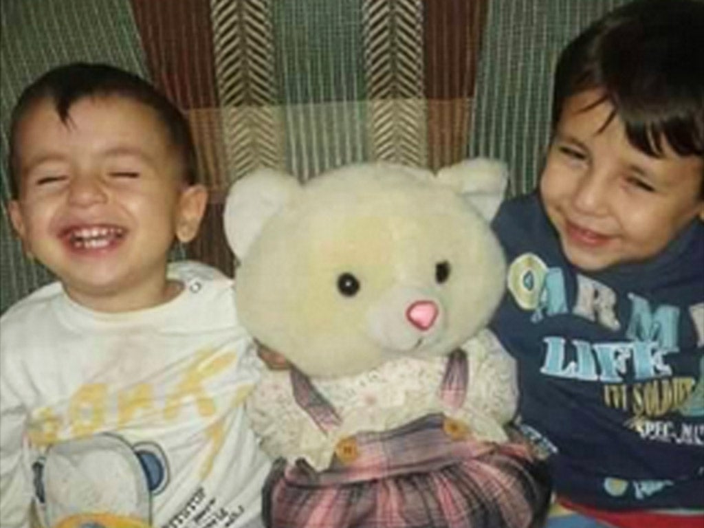 Aylan Al-Kurdi (left) and his older brother, Ghalib, died when their dinghy sank off the coast of Turkey