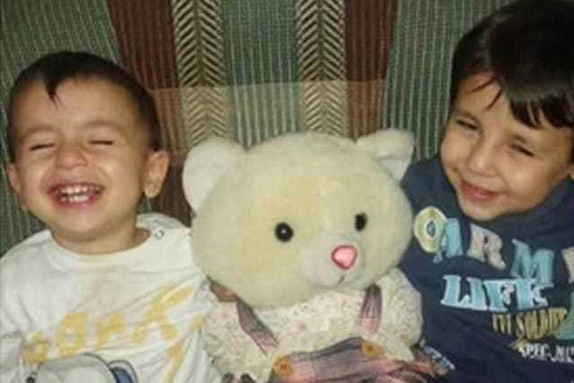 Aylan Al-Kurdi (left) and his older brother, Ghalib, died yesterday when their dinghy sank off the coast of Turkey