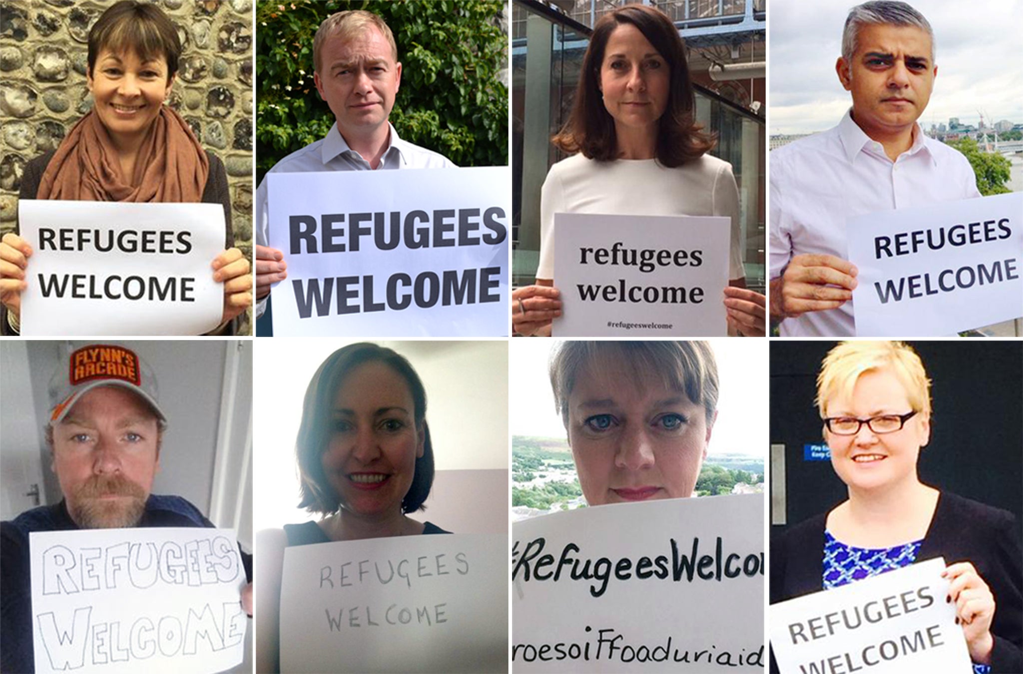 Tim Aker hit out at the hundreds of thousands of people who posed with 'refugees welcome' banners