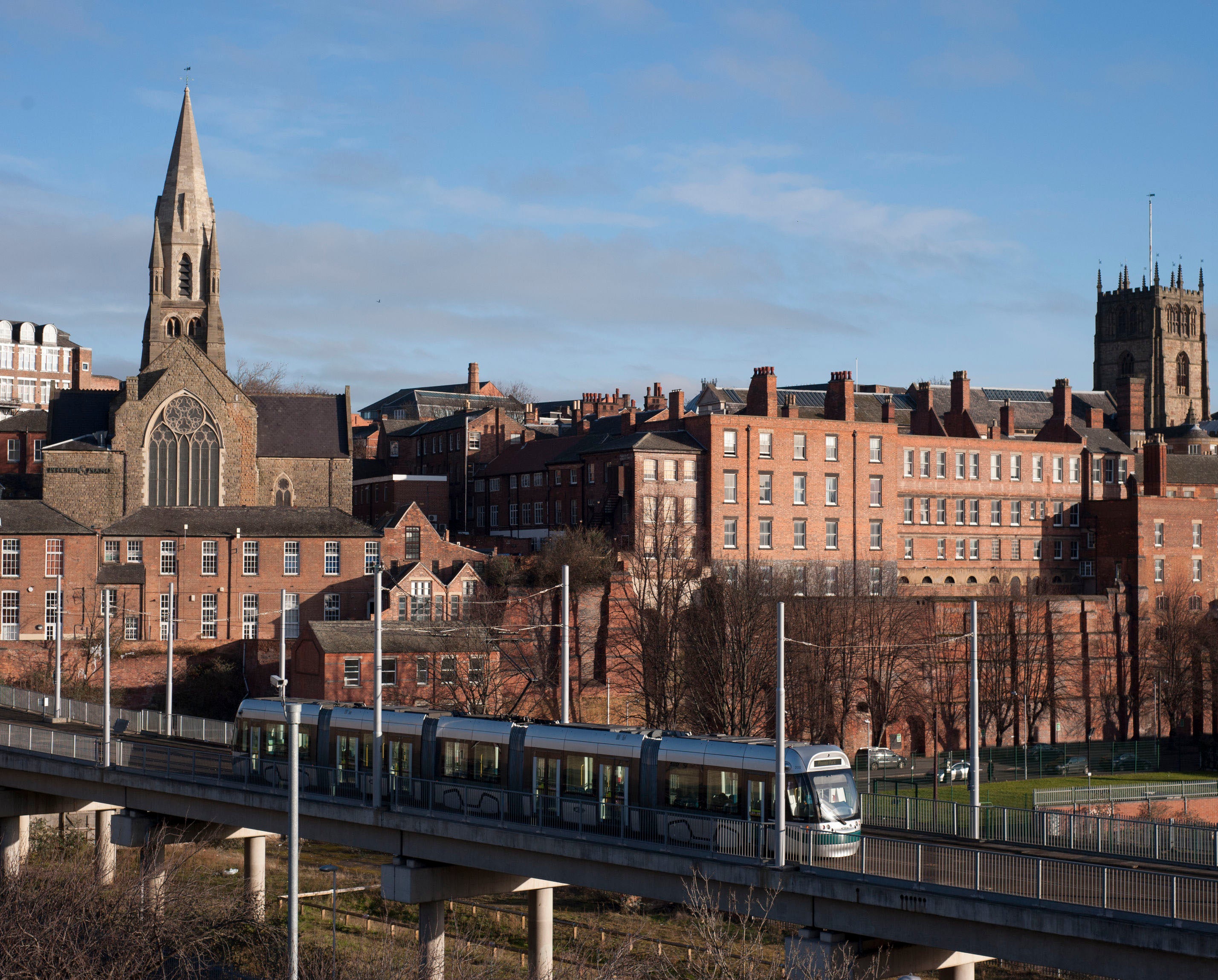 The incident happened on a tram in the Clifton suburb of Nottingham