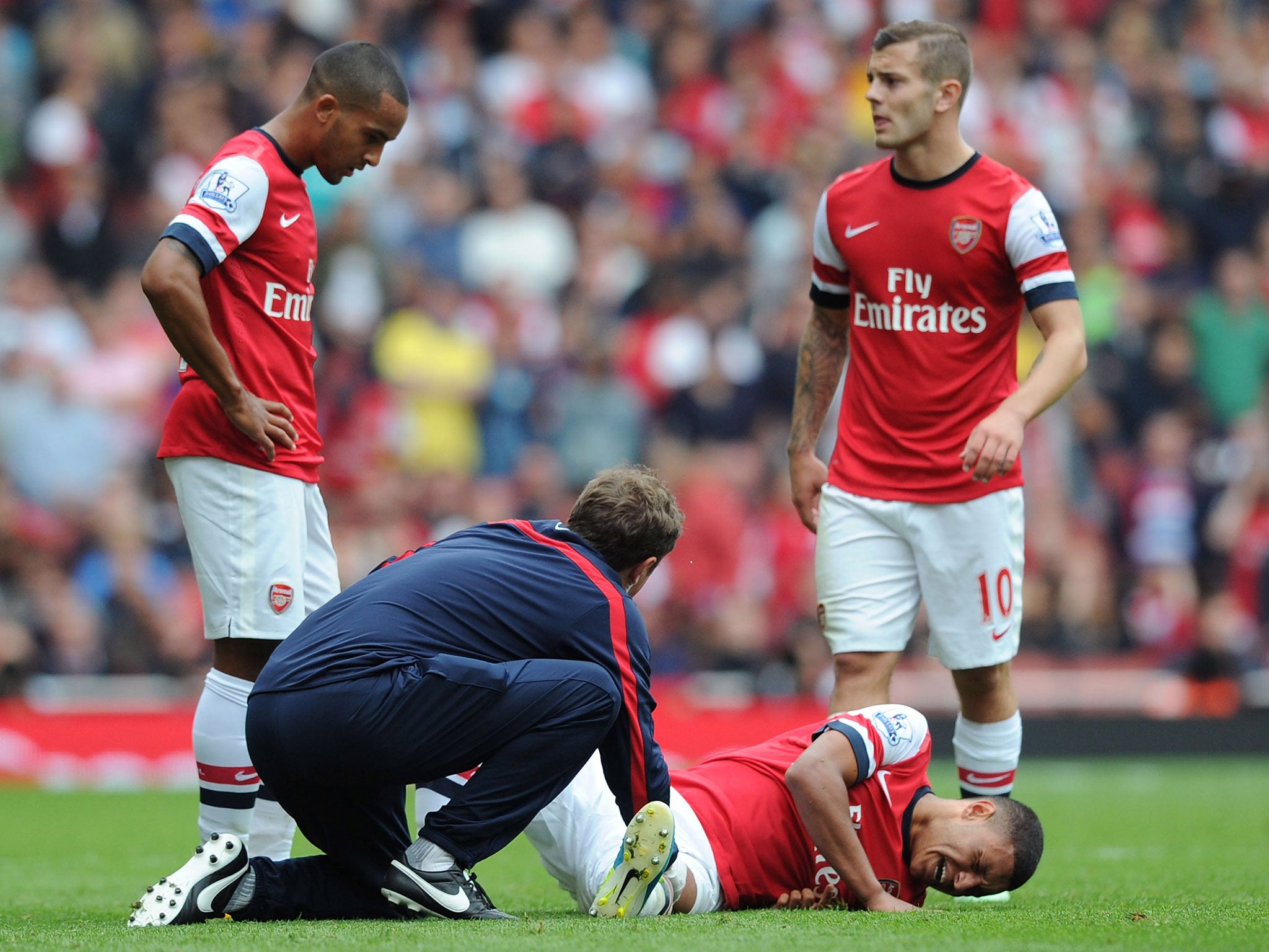 Oxlade-Chamberlain's injury troubles arose from a knee ligament issue in 2013