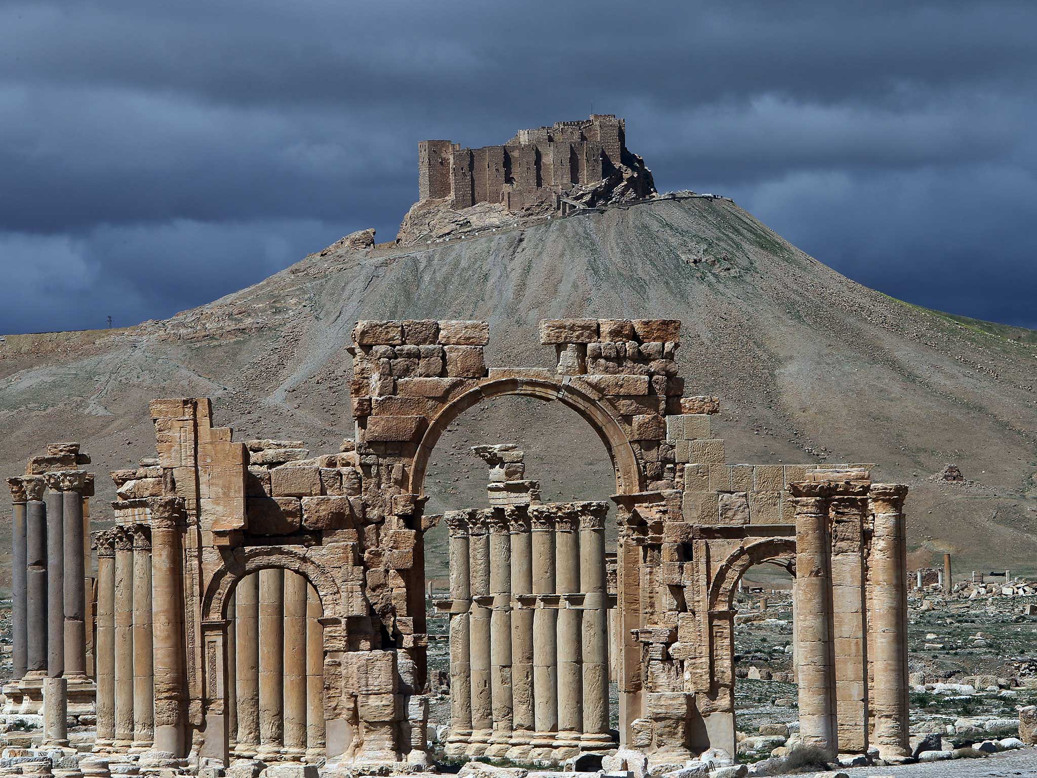 A general view of the Palmyra ruins before their destruction