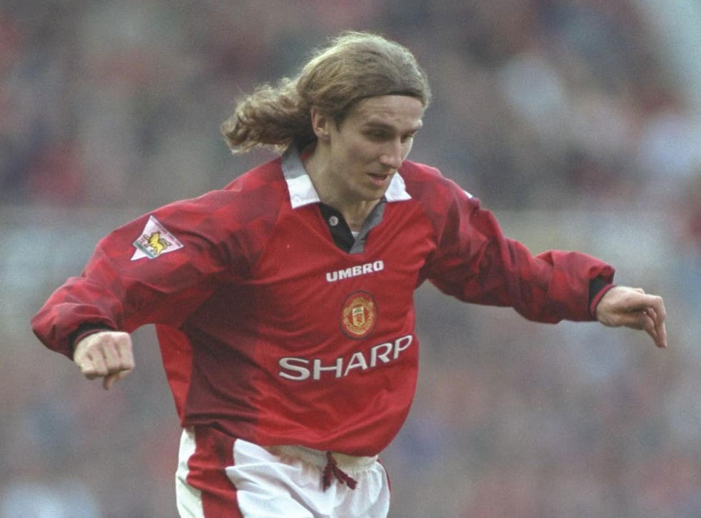 Karel Poborsky in action for United in 1997