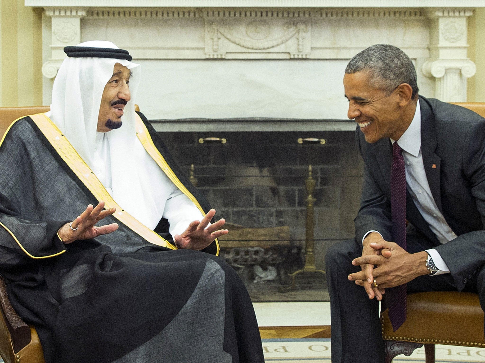 Saudi Arabia's King Salman meets President Obama in Washington