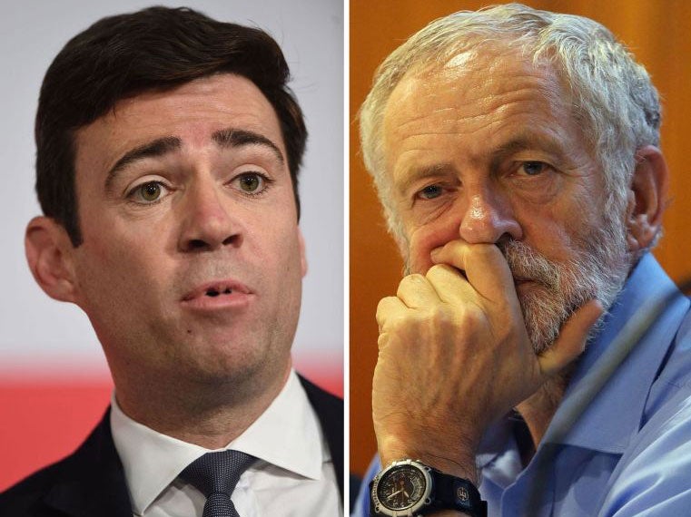 Andy Burnham (left) and Jeremy Corbyn both said they would house refugees
