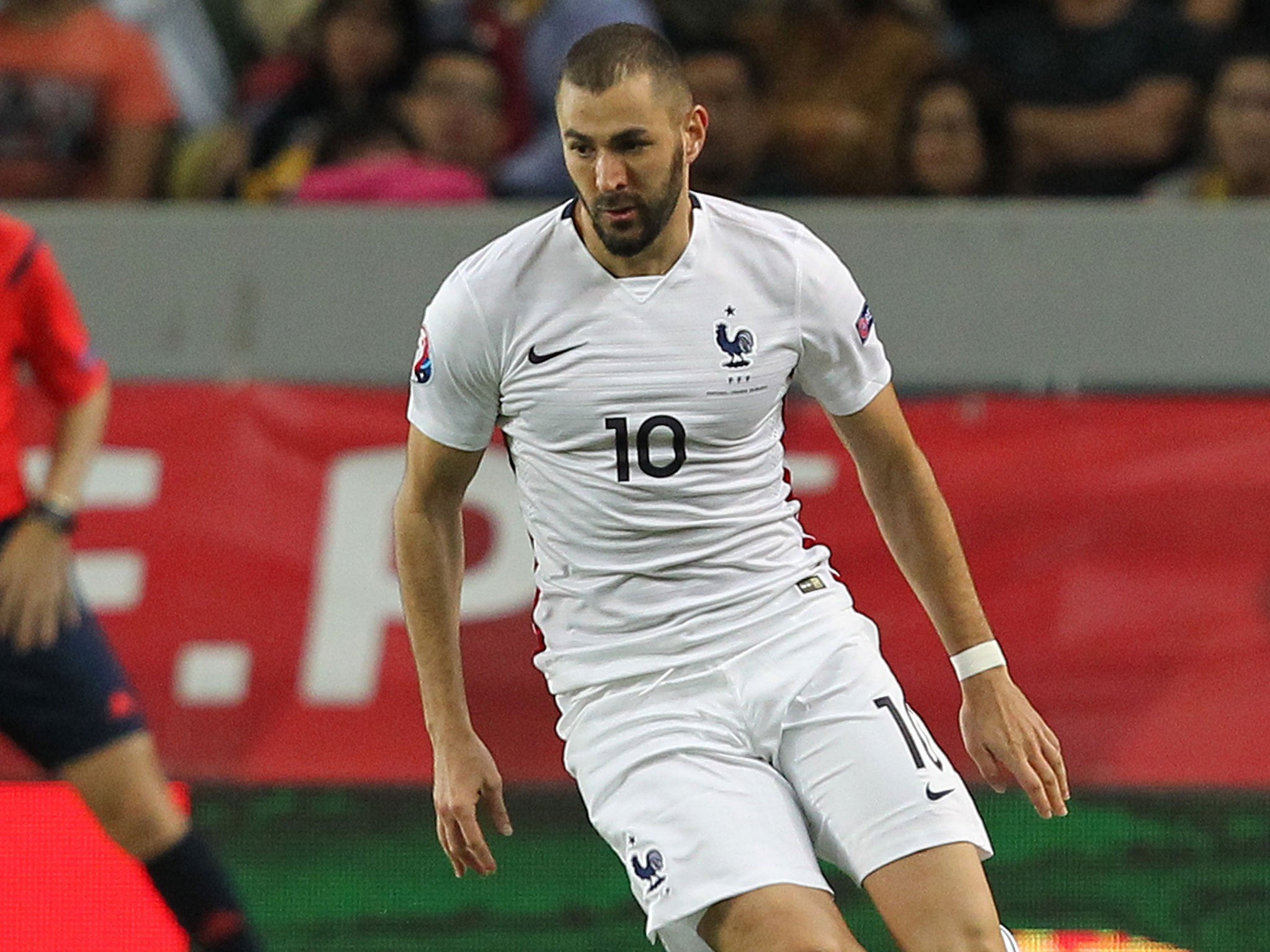 Karim Benzema in action for France against Portugal on Friday night