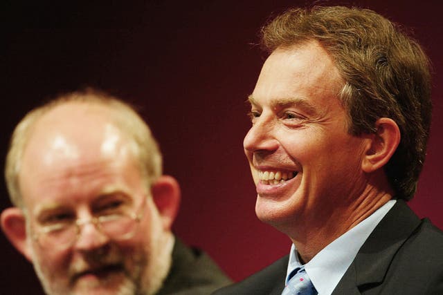 Follow my leader: Clarke gazes at Blair in 2002. In 2004, he became Home Secretary; two years later, Blair sacked him