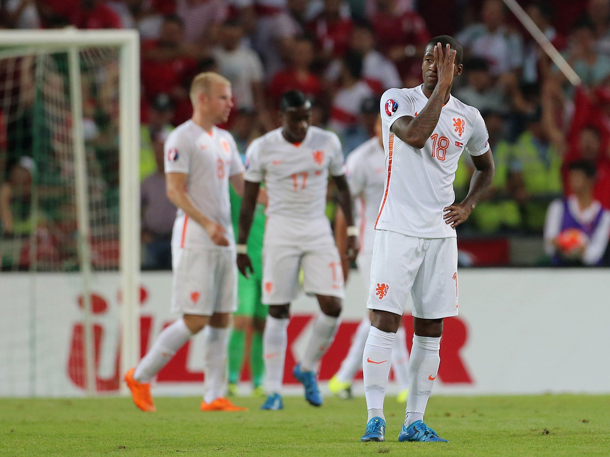 Holland players react to the defeat