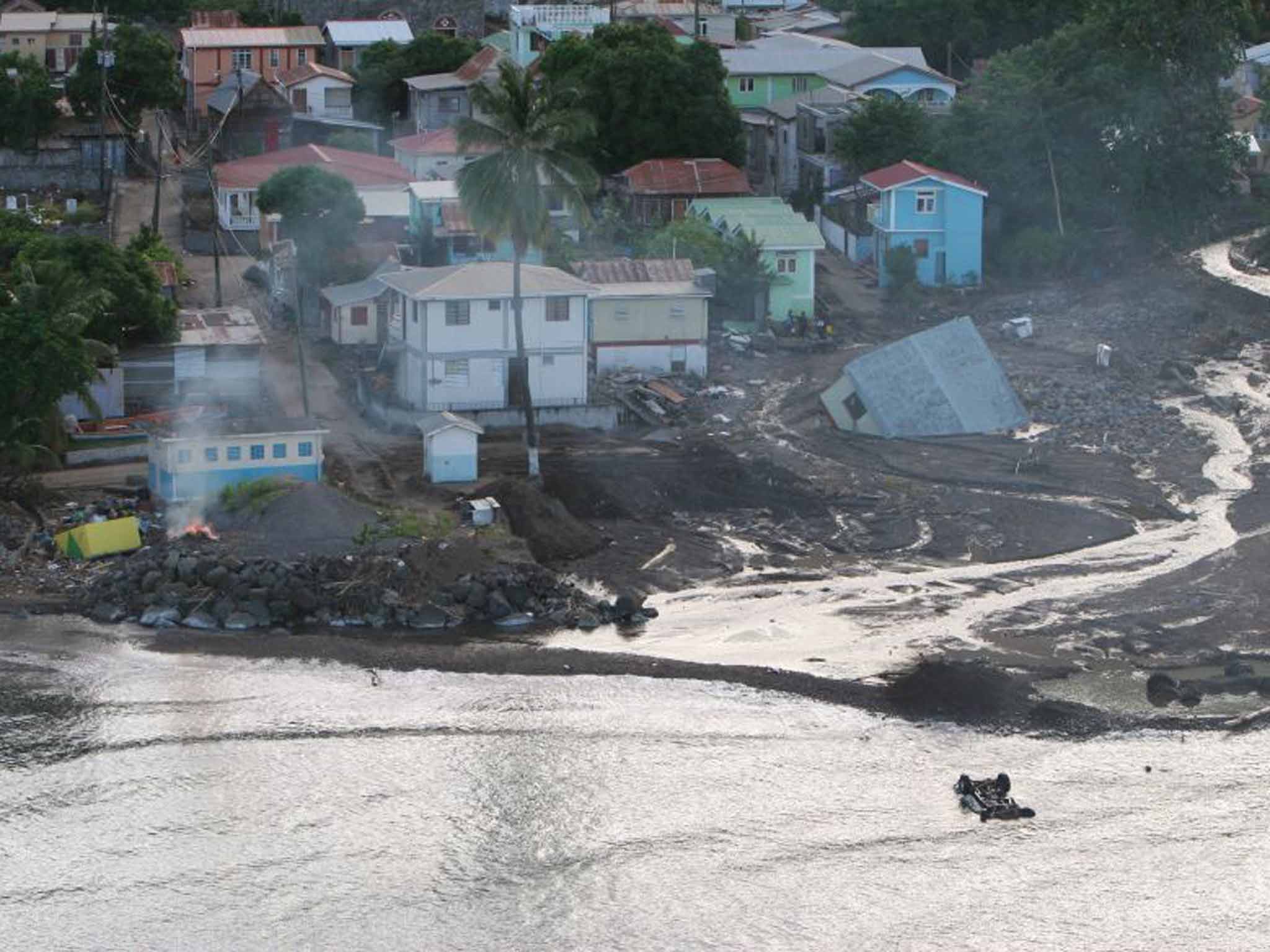 A village in northern Dominica earlier this week