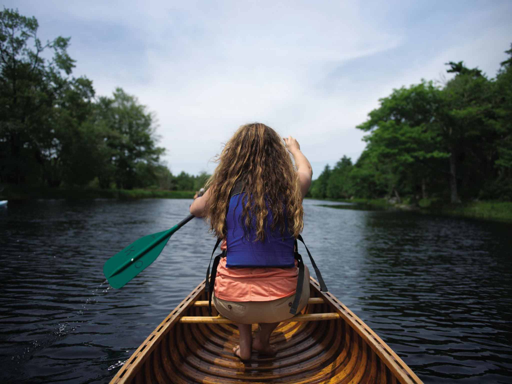 Canoeing through the Kejimkujik National Park