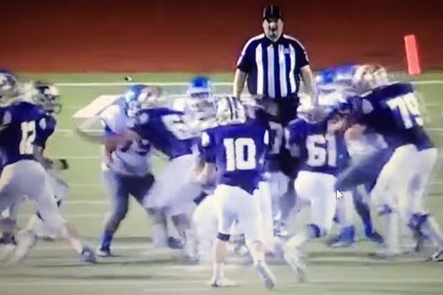 San Antonio referee attacked by two American football players during game