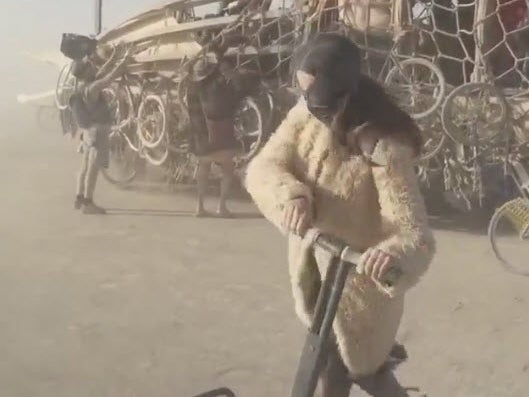 Katy Perry takes a tumble off a Segway at Burning Man festival
