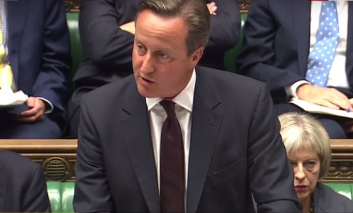 David Cameron tells MPs that two British fighters were killed by drone attacks in Syria on August 21
