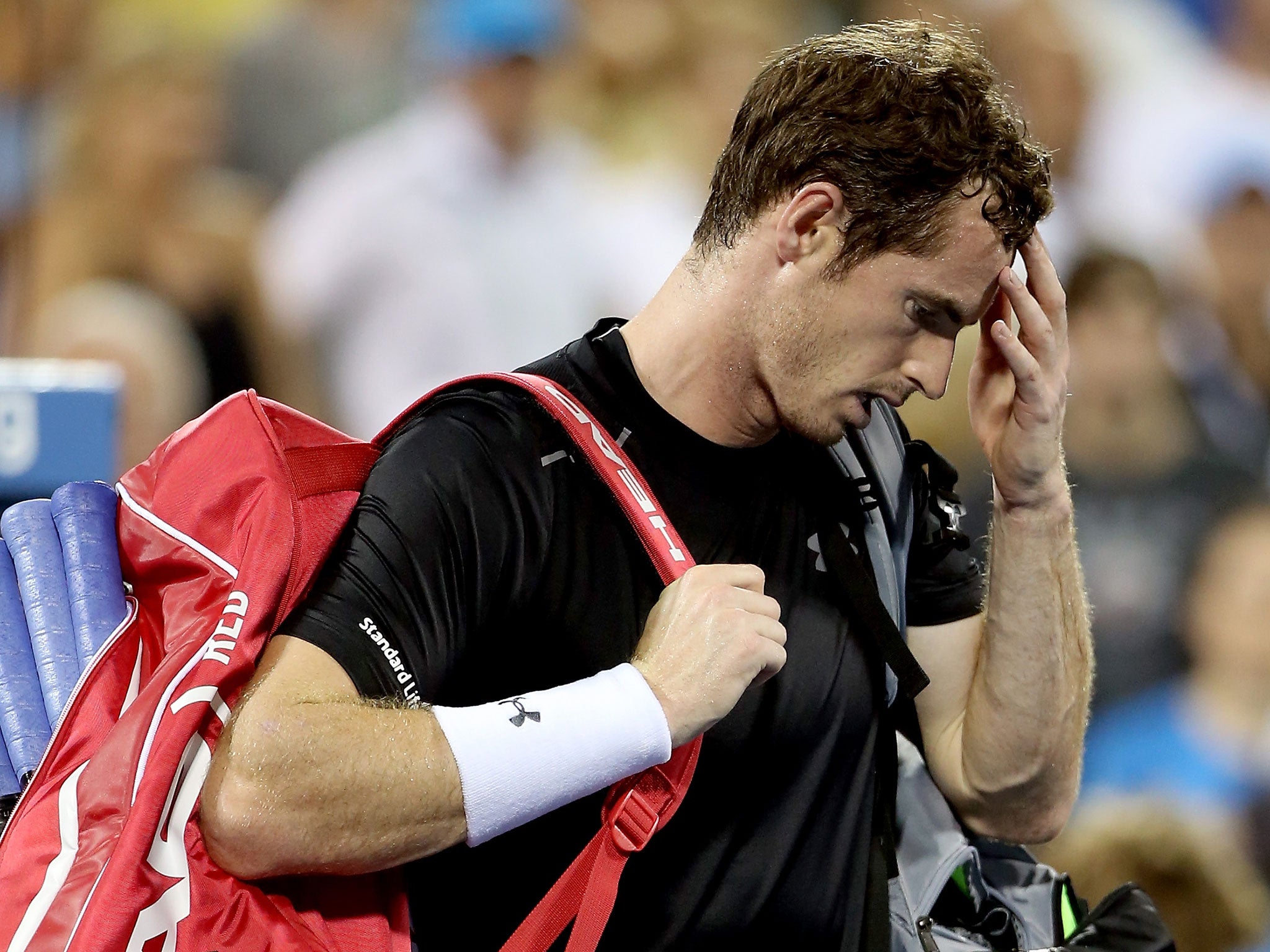 Murray reacts to his US Open Fourth Round defeat