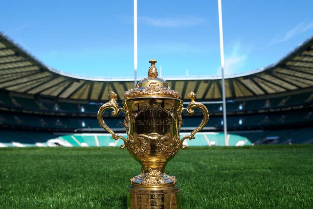A view of the Webb Ellis Cup at Twickenham