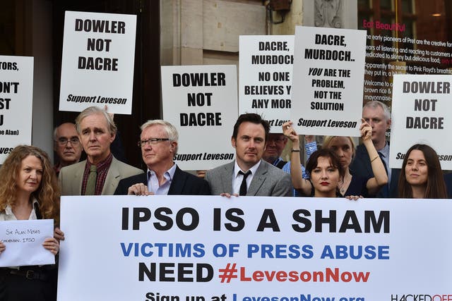 Hacked Off protested IPSO in late-2014